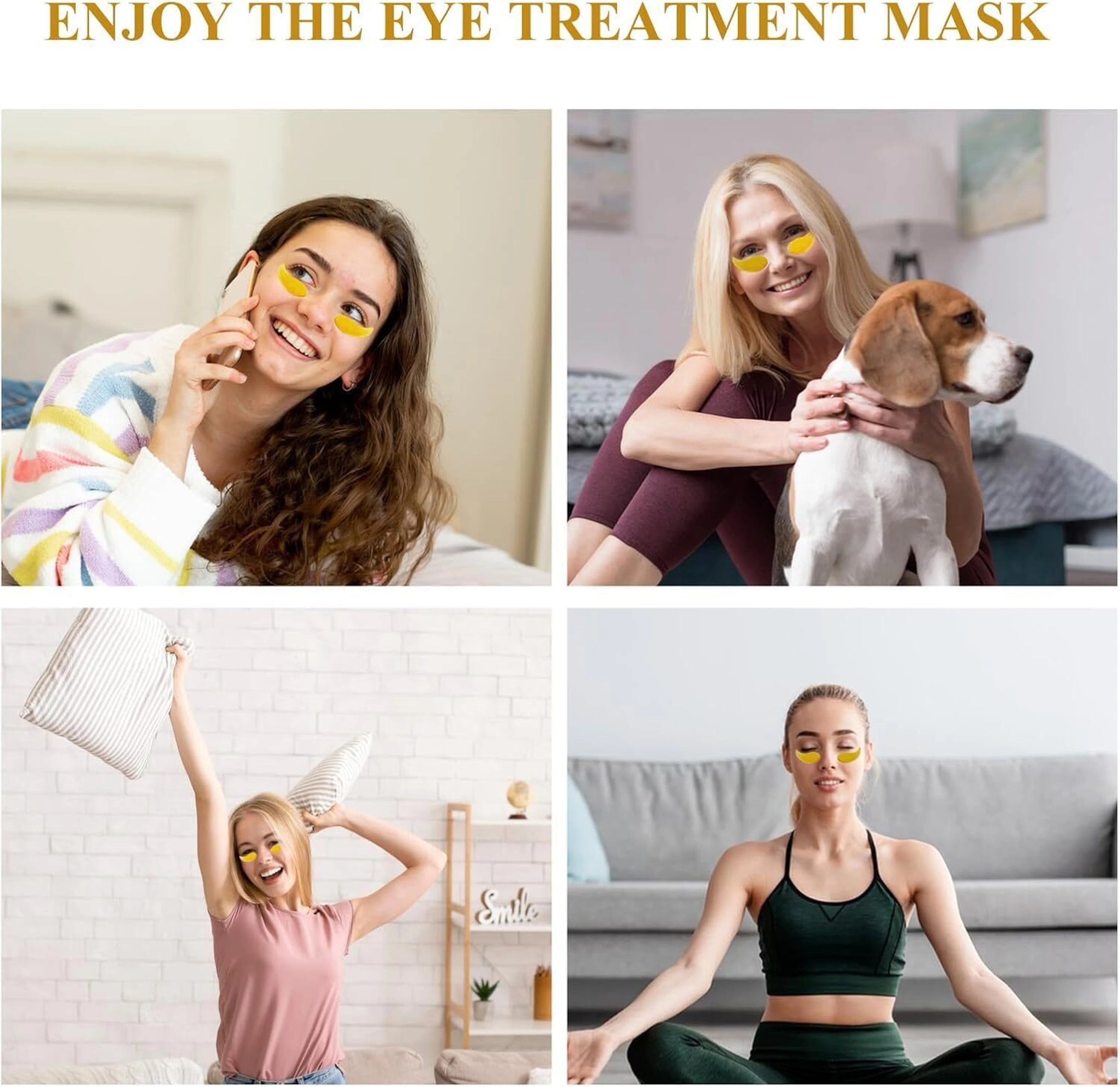 24K Gold Hydrogel Under Eye Patches – Dark Circles & Puffiness Relief